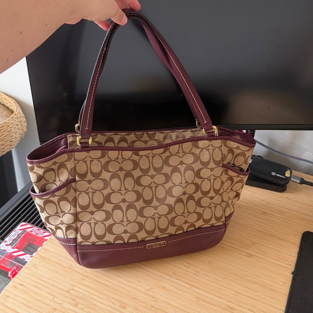 Vintage Coach Park Signature Tote Y2K